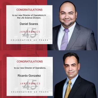 Janitronics is Proud to Announce the Promotion of Daniel Soares and Ricardo Gonzalez