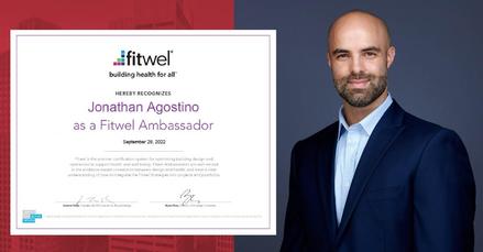 Janitronics Building Services Congratulates Jonathan Agostino on becoming a Fitwel Ambassador