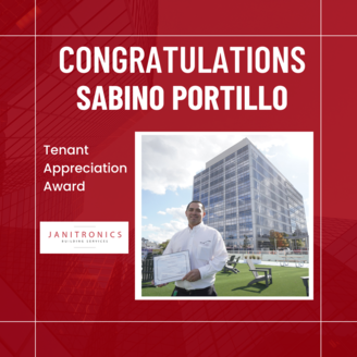 Janitronics Building Services Congratulates Sabino Portillo